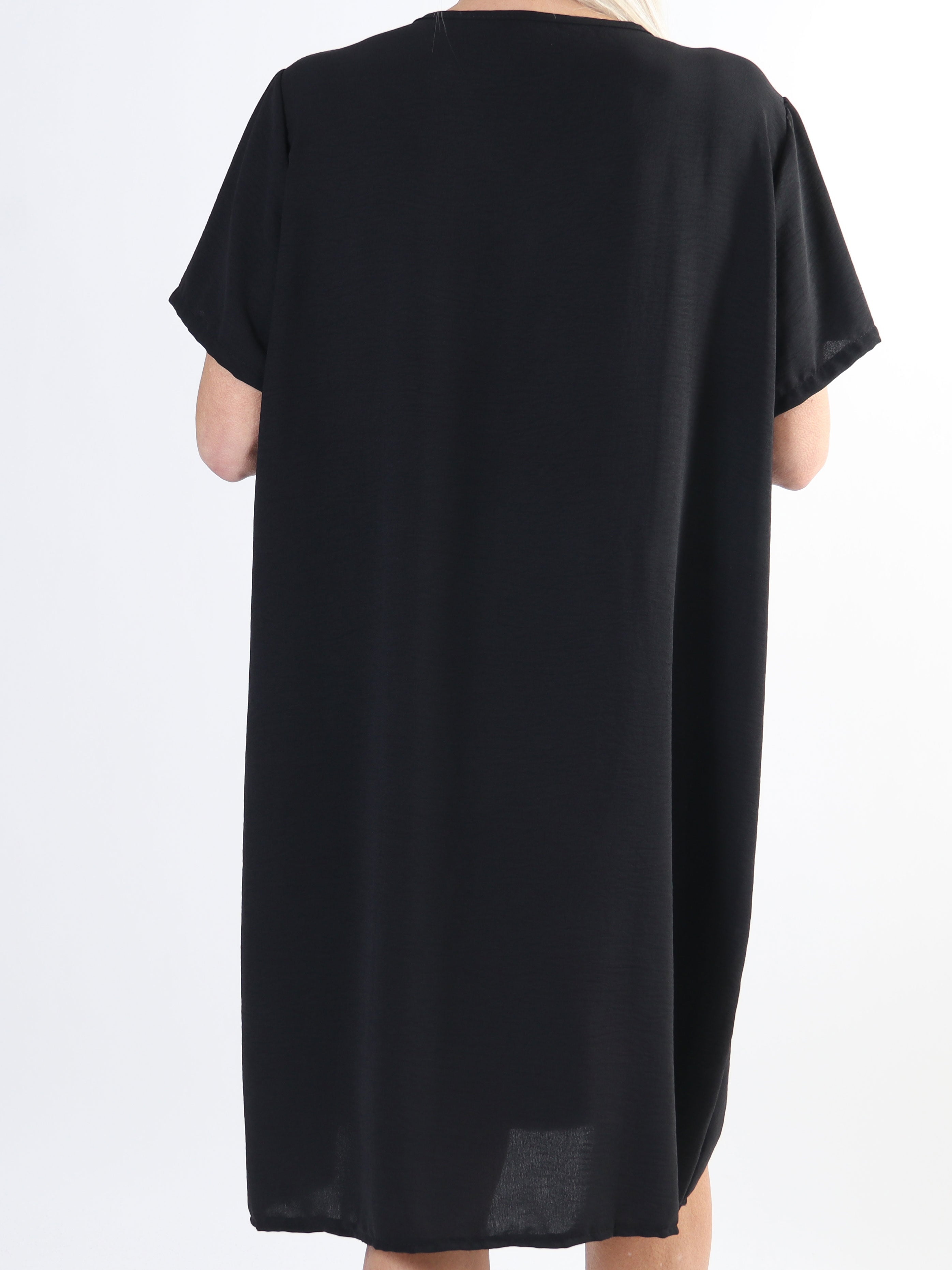 Eldina - Lätt enfärgad tunikaklänning i stora storlekar